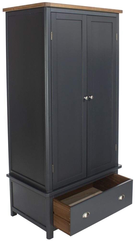 Product photograph of Dunkeld 2 Door 1 Drawer Wardrobe from Choice Furniture Superstore.